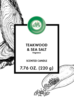 AIR WICK Candle  Teakwood  Sea Salt 